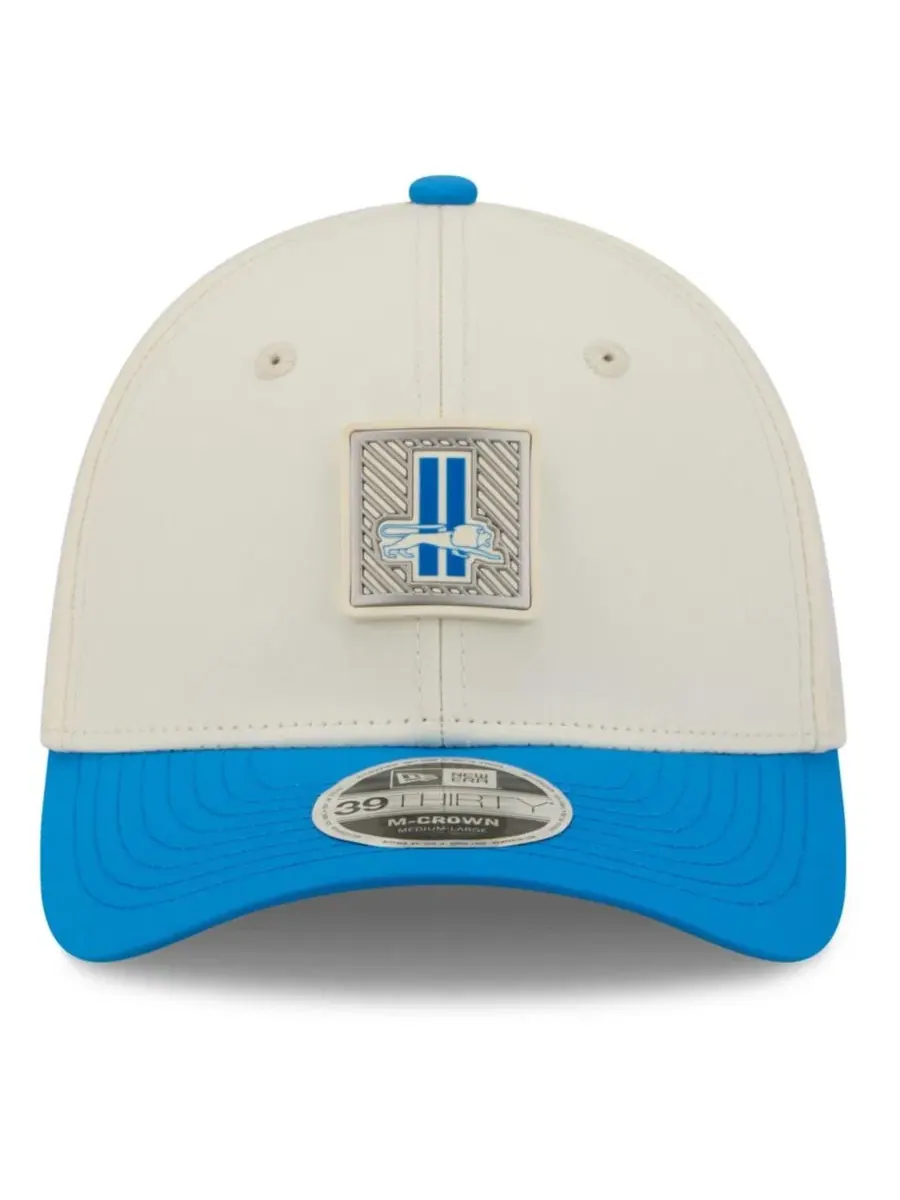 Бейсболка New Era 39THIRTY Flex с козырьком, Detroit Lions — изображение 3 из 5, кремовый синий