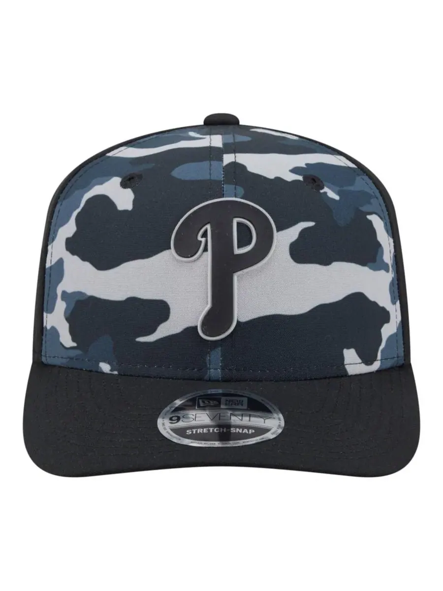 Кепка 9SEVENTY с тональным камуфляжным принтом Philadelphia Phillies New Era — изображение 2 из 5, черный