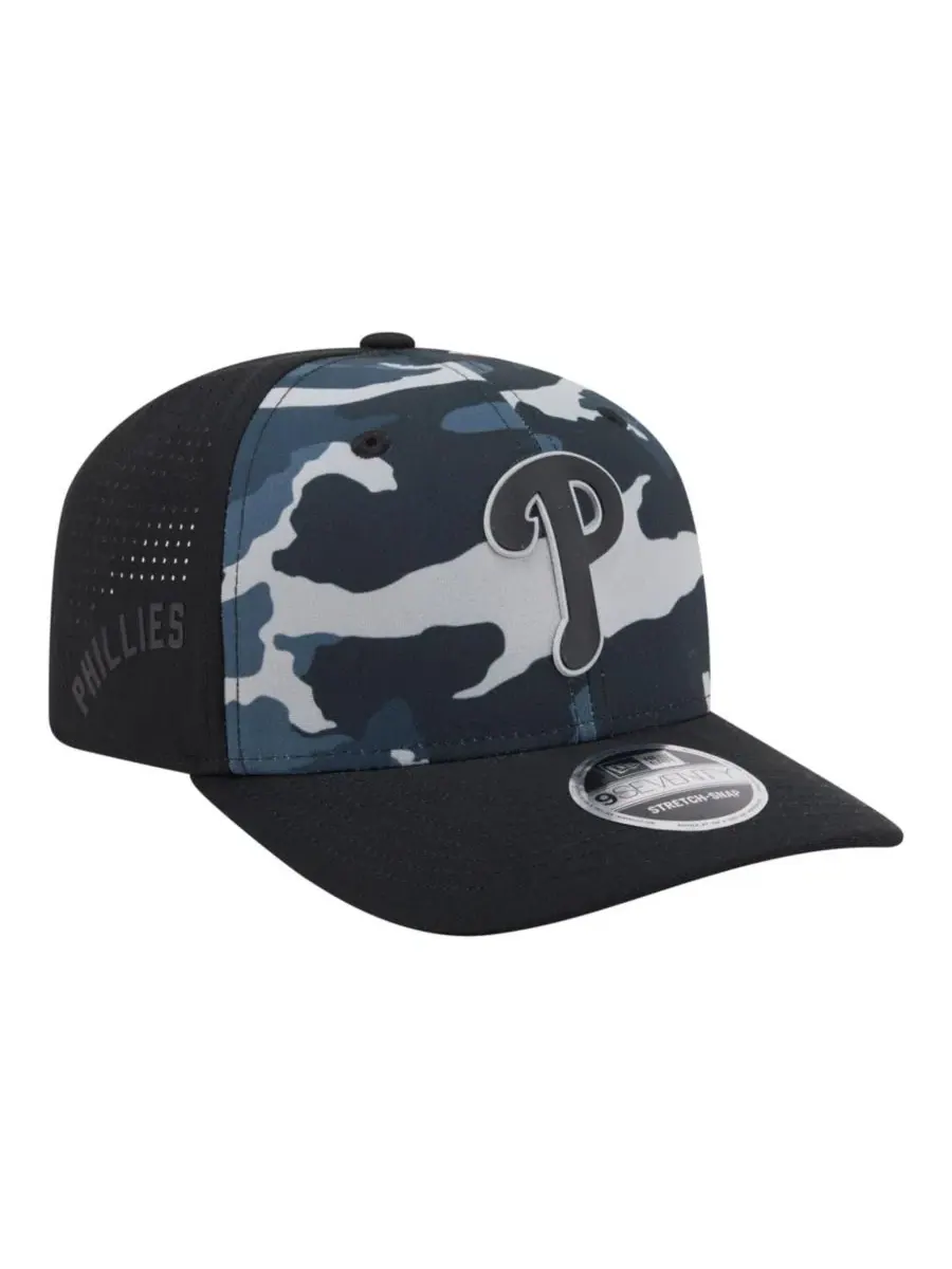 Кепка 9SEVENTY с тональным камуфляжным принтом Philadelphia Phillies New Era — изображение 3 из 5, черный