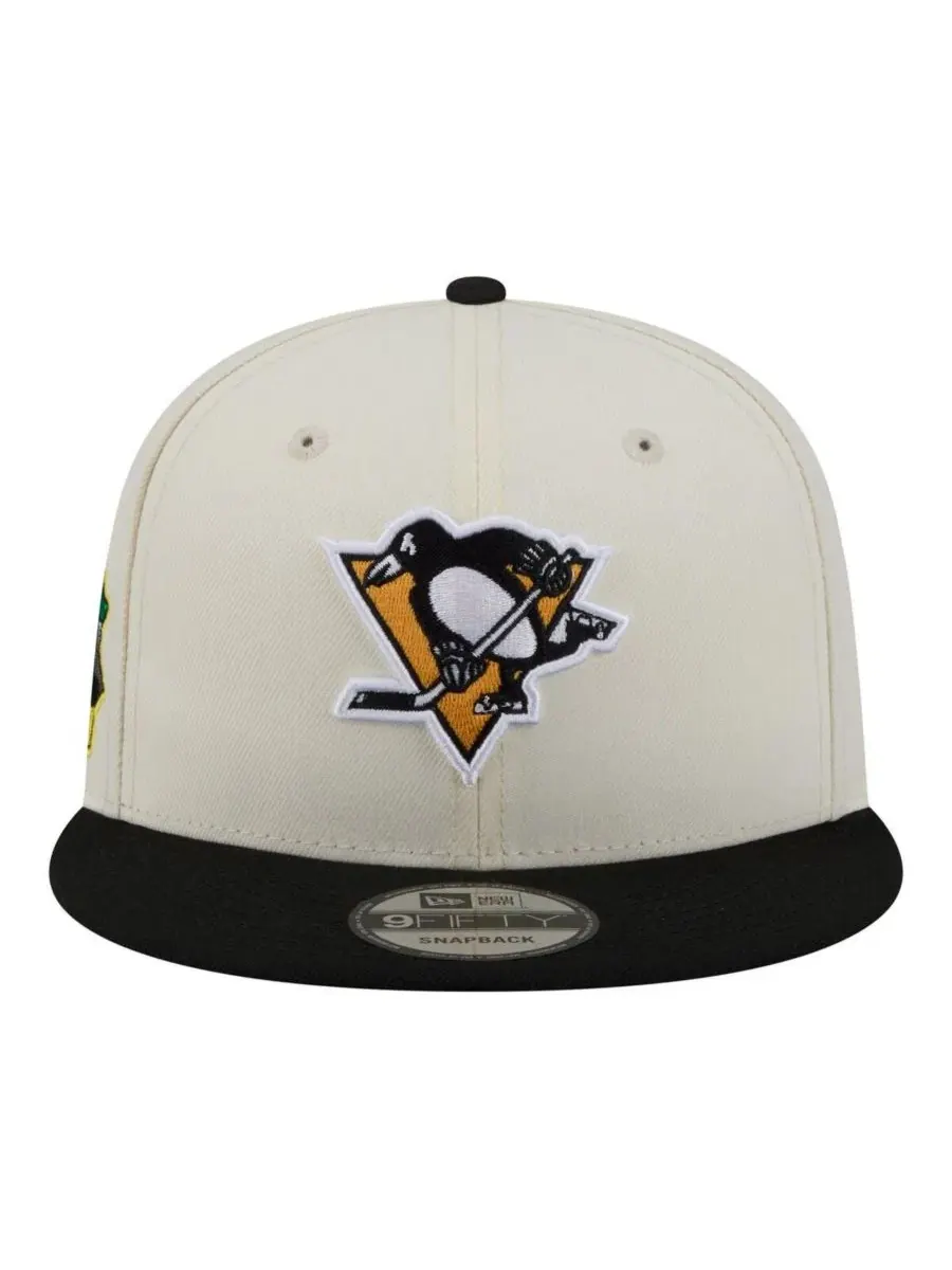 Кепка-снэпбек с вышивкой Pittsburgh Penguins New Era — изображение 2 из 5, белый черный