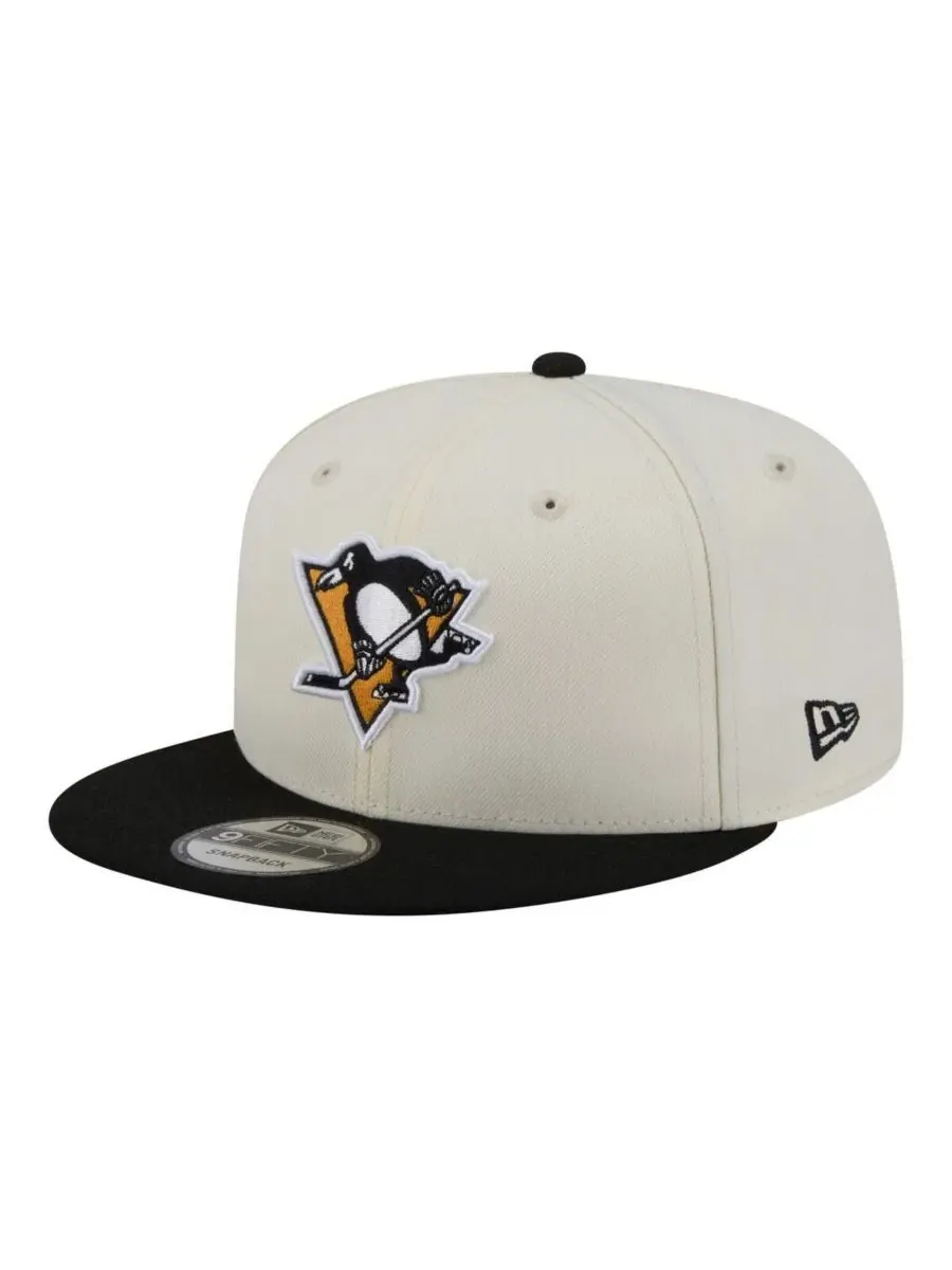 Кепка-снэпбек с вышивкой Pittsburgh Penguins New Era — изображение 3 из 5, белый черный