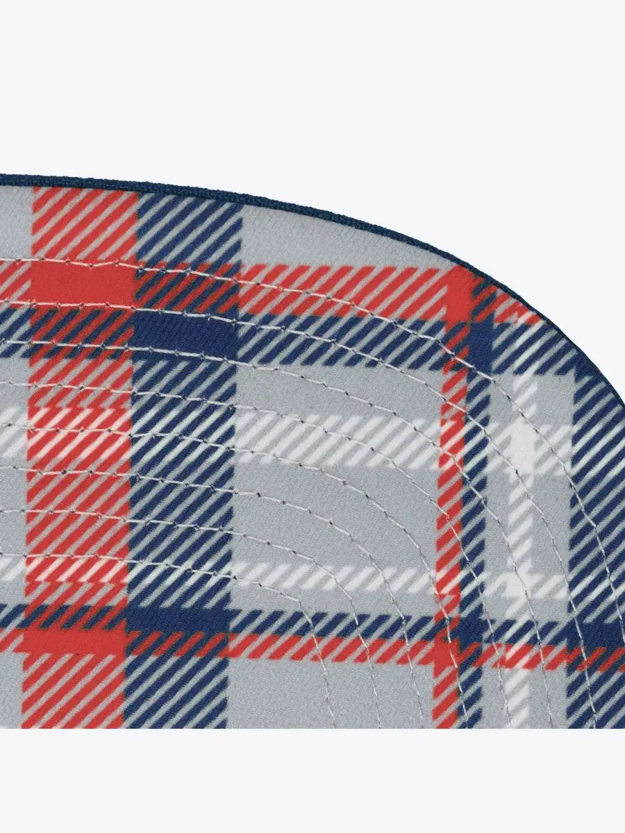 Кепка-снэпбек шестипанельная с принтом Plaid OG Mitchell & Ness — изображение 2 из 3, серый темно-синий