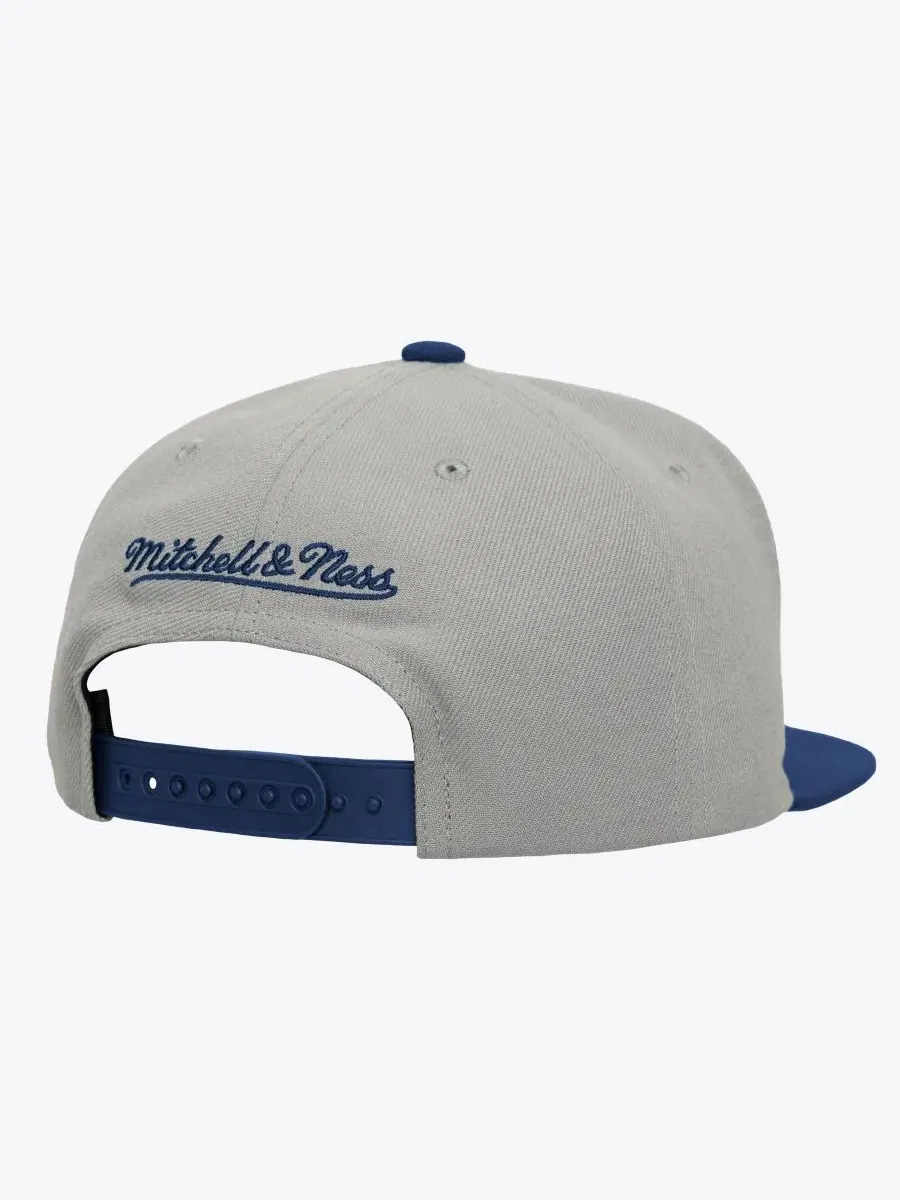 Кепка-снэпбек шестипанельная с принтом Plaid OG Mitchell & Ness — изображение 3 из 3, серый темно-синий