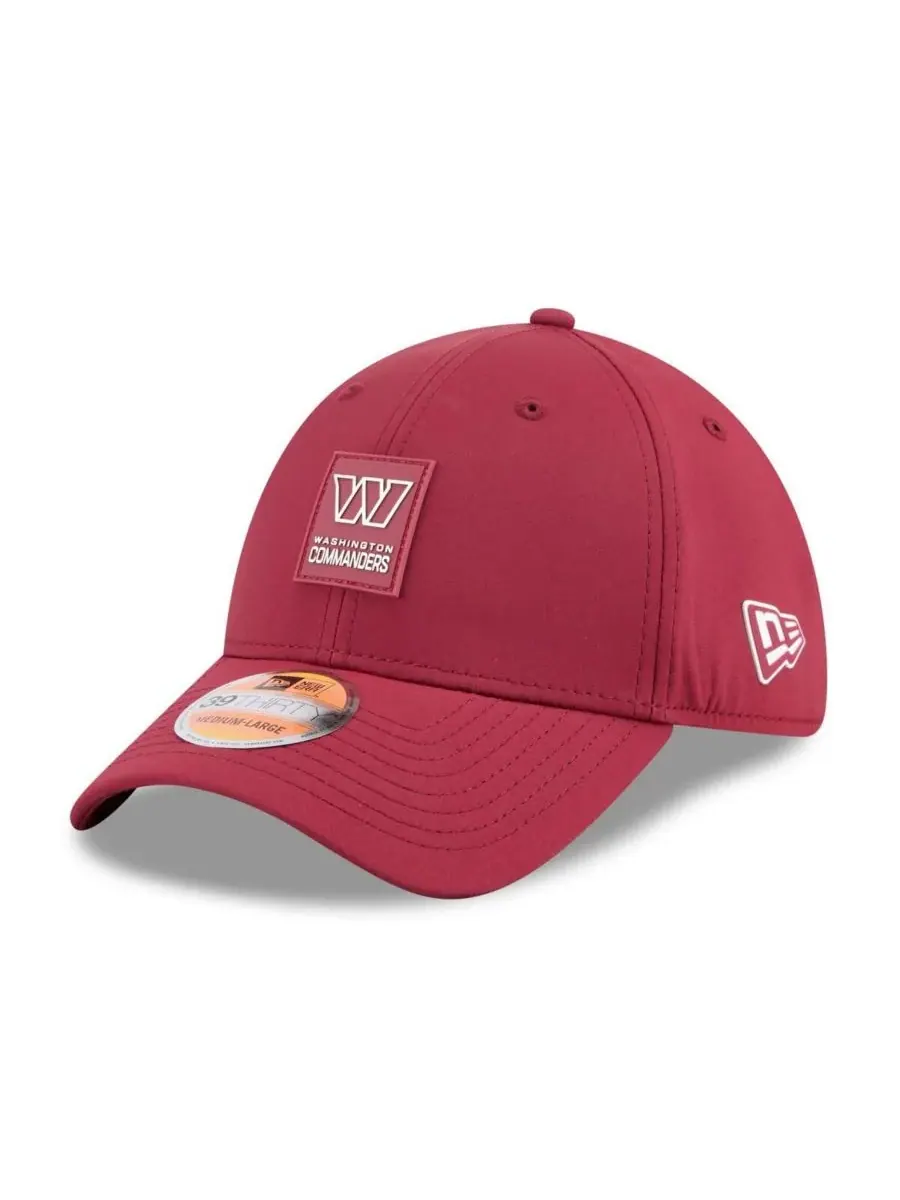 New Era Мужская бордовая кепка Washington Commanders 2025 Sideline 39THIRTY Flex Hat