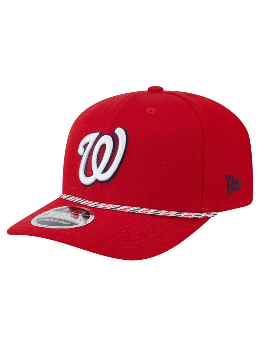 New Era Мужская красная бейсболка Washington Nationals Multi-Rope 9SEVENTY с эластичными застежками