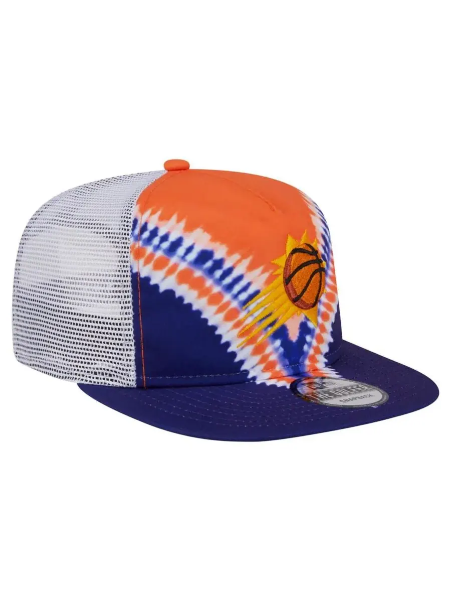 New Era Мужская бейсболка-снепбек Phoenix Suns в фиолетово-оранжевом цвете с ретро-окраской — изображение 3 из 4