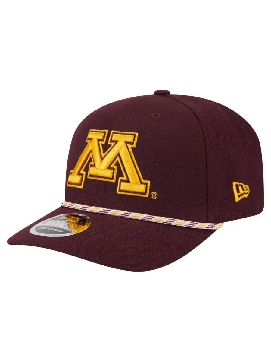 New Era Мужская бордовая кепка Minnesota Golden Gophers Game Day Multi-Rope 9SEVENTY Stretch Snap