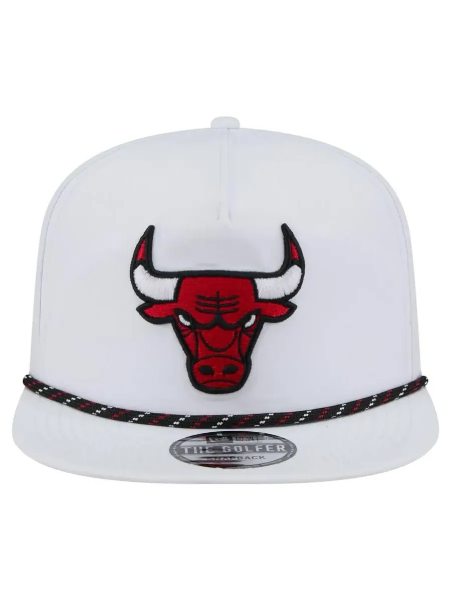 New Era Мужская белая регулируемая кепка для гольфа Chicago Bulls Performance Rope — изображение 2 из 4, белый