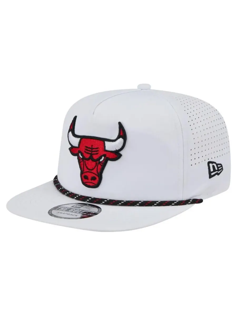 New Era Мужская белая регулируемая кепка для гольфа Chicago Bulls Performance Rope — изображение 3 из 4, белый