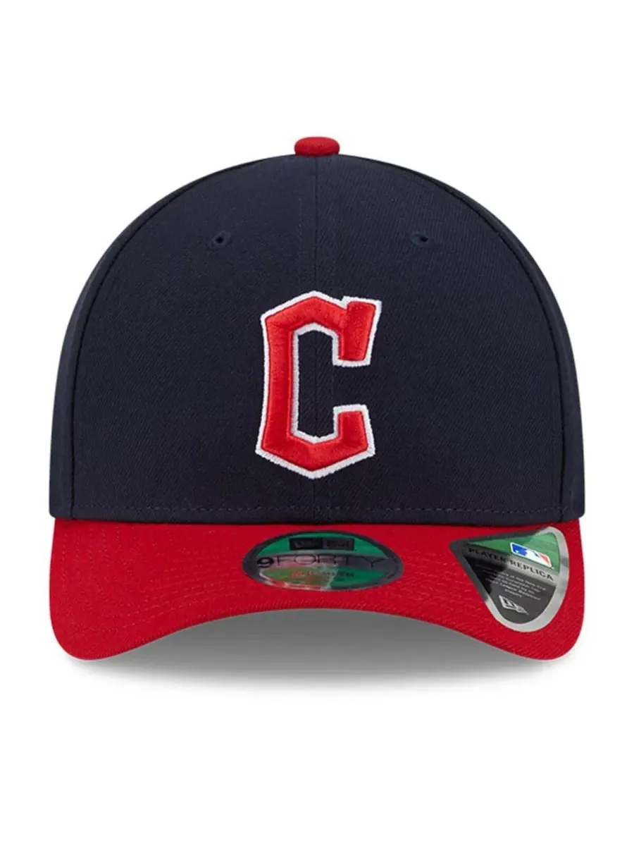 New Era Мужская темно-синяя кепка Cleveland Guardians Player Replica 9FORTY с регулируемым размером — изображение 5 из 5