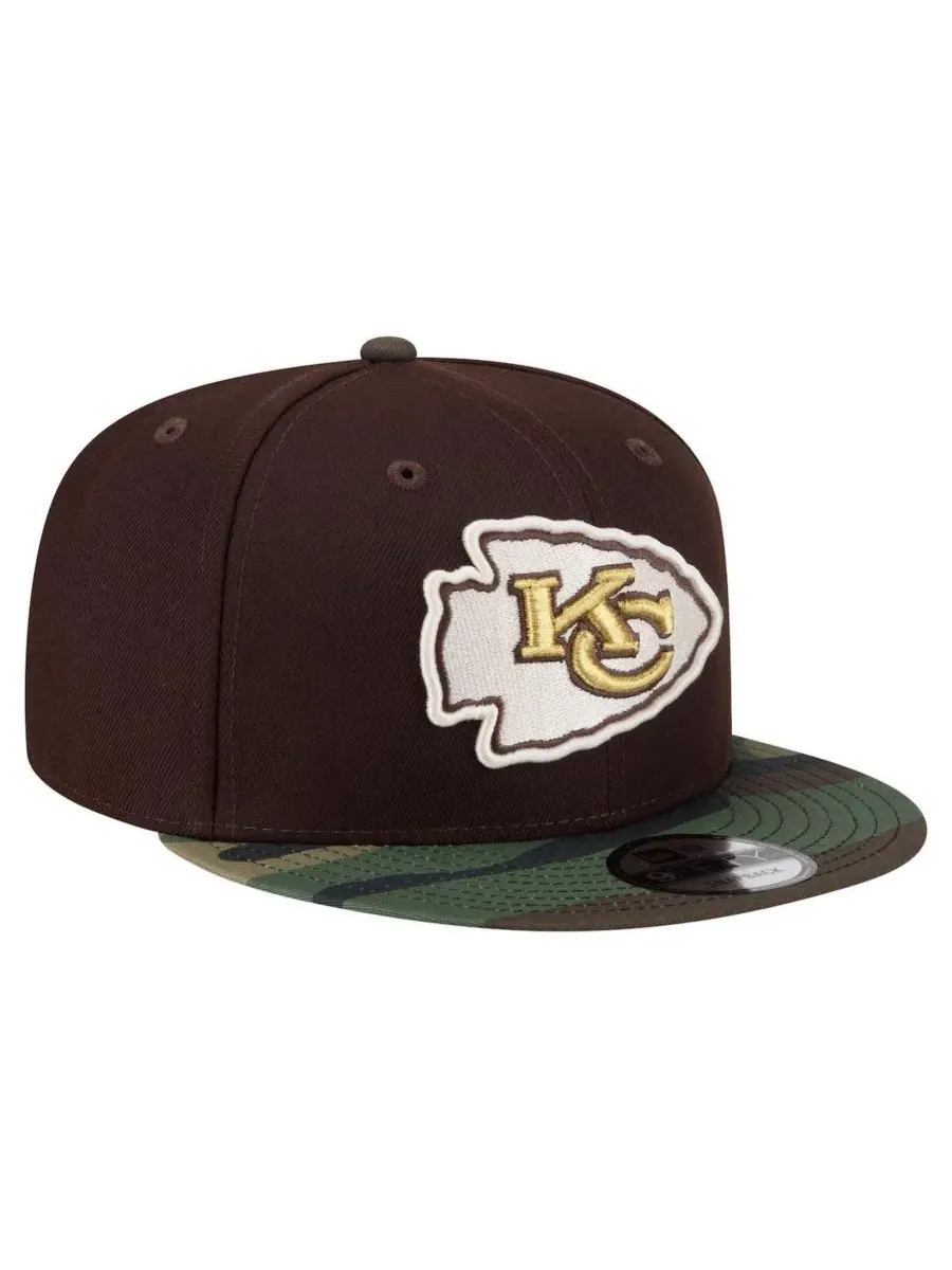 Кепка-снэпбек с принтом Burnt Wood Camo New Era — изображение 5 из 5, коричневый