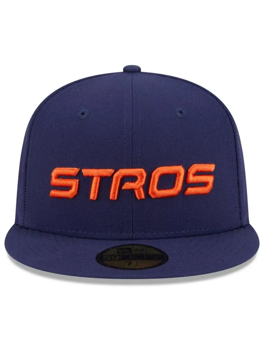 New Era Мужская темно-синяя бейсболка Houston Astros 2025 City Connect Fan Pack 59FIFTY Fitted Hat — изображение 2 из 5