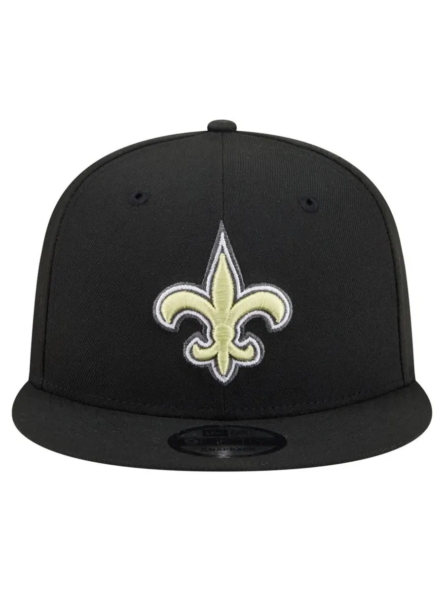 Кепка-снапбек с высокой тульей, вышитым логотипом New Orleans Saints New Era — изображение 4 из 4, черный