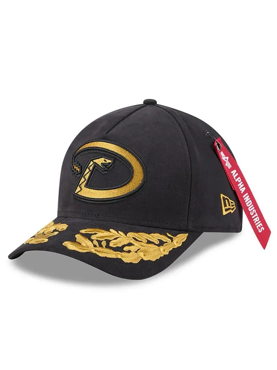 New Era Мужская черная регулируемая кепка Arizona Diamondbacks A-Frame 9FORTY