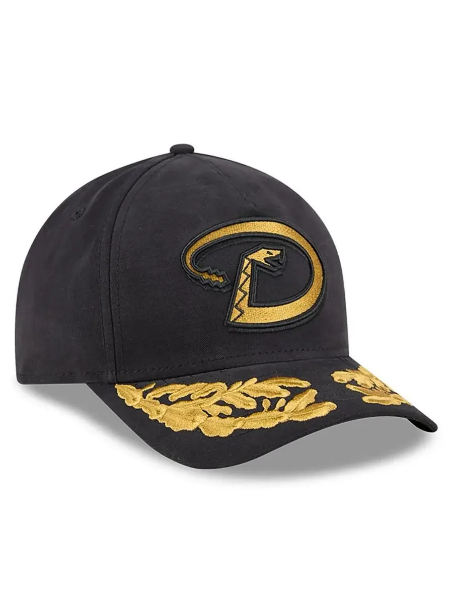 New Era Мужская черная регулируемая кепка Arizona Diamondbacks A-Frame 9FORTY — изображение 4 из 4, черный