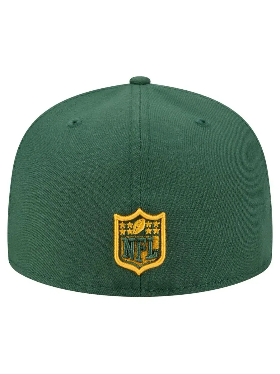 New Era Мужская зеленая кепка Green Bay Packers Oversized 59FIFTY Fitted Hat — изображение 2 из 5, зеленый