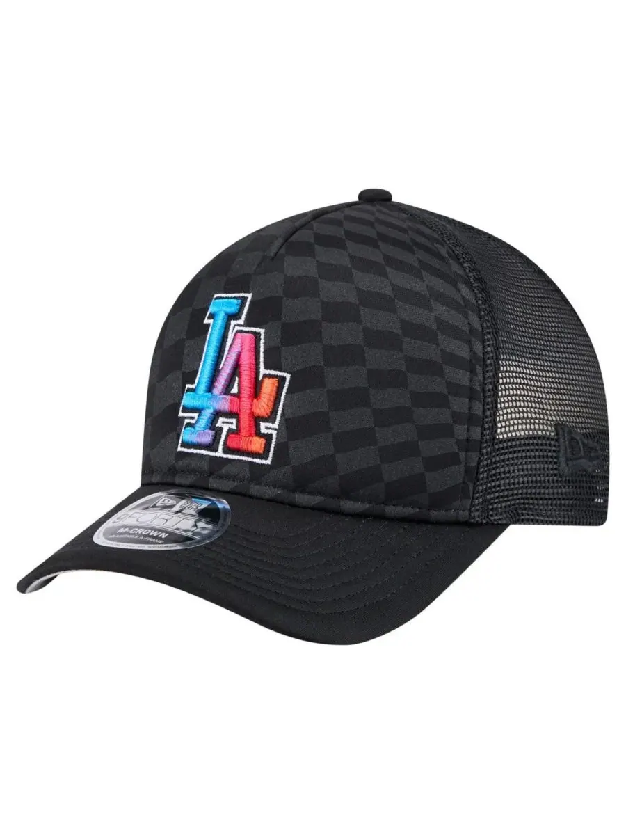New Era Мужская черная кепка-тракер Los Angeles Dodgers Gradient 9FORTY A-Frame M-Crown с