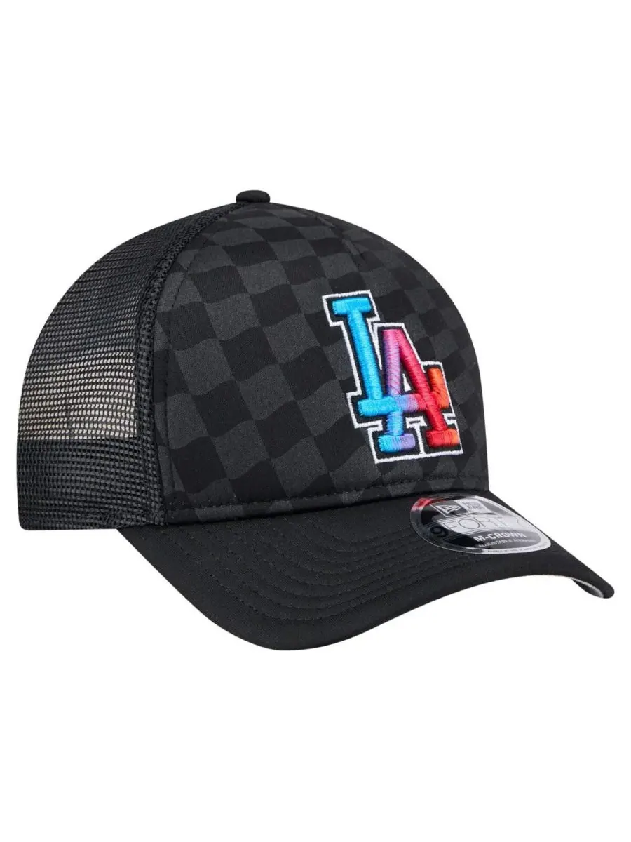 New Era Мужская черная кепка-тракер Los Angeles Dodgers Gradient 9FORTY A-Frame M-Crown с — изображение 4 из 5, черный
