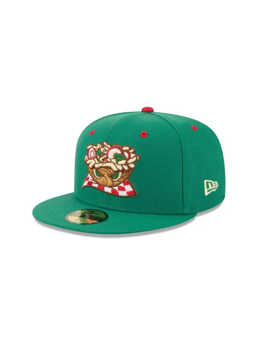 New Era Мужская зеленая кепка Akron RubberDucks Theme Nights 59FIFTY