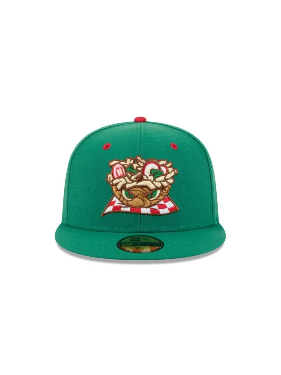 New Era Мужская зеленая кепка Akron RubberDucks Theme Nights 59FIFTY — изображение 2 из 4, зеленый