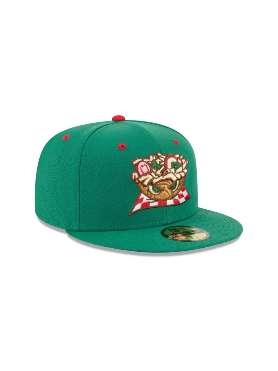 New Era Мужская зеленая кепка Akron RubberDucks Theme Nights 59FIFTY — изображение 3 из 4, зеленый