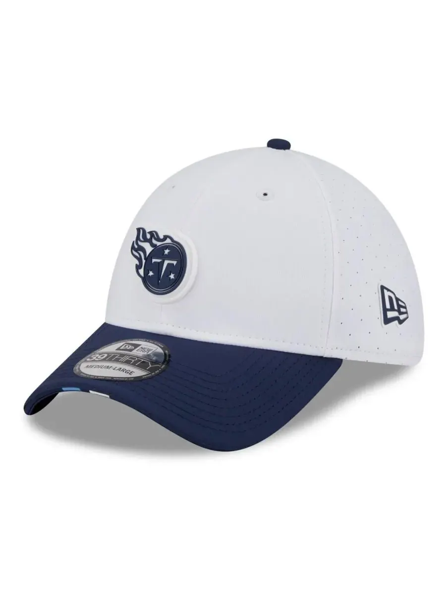 New Era Мужская кепка Tennessee Titans 39THIRTY Flex Hat белого/темно-синего цвета для
