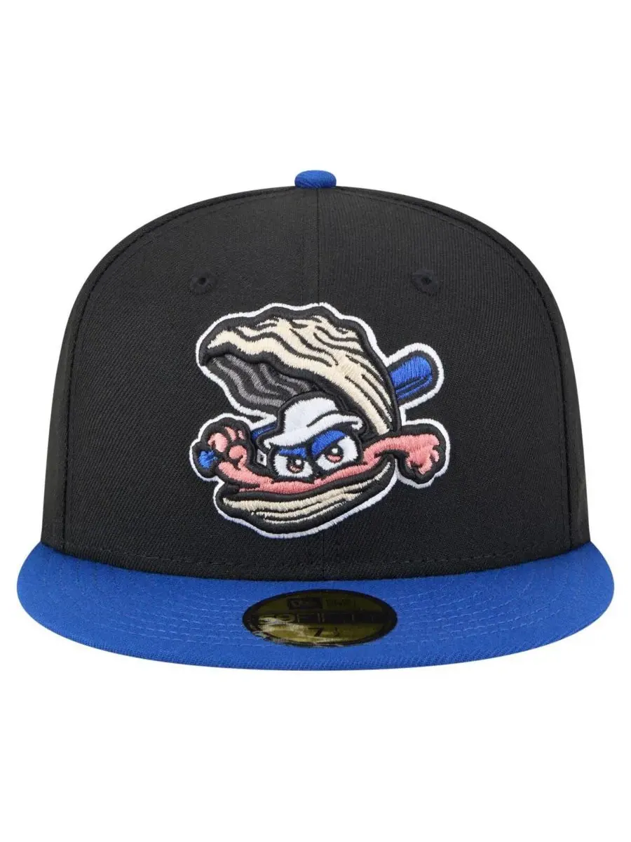 New Era Мужская кепка Biloxi Shuckers Authentic Collection 59FIFTY — изображение 2 из 4, черный синий