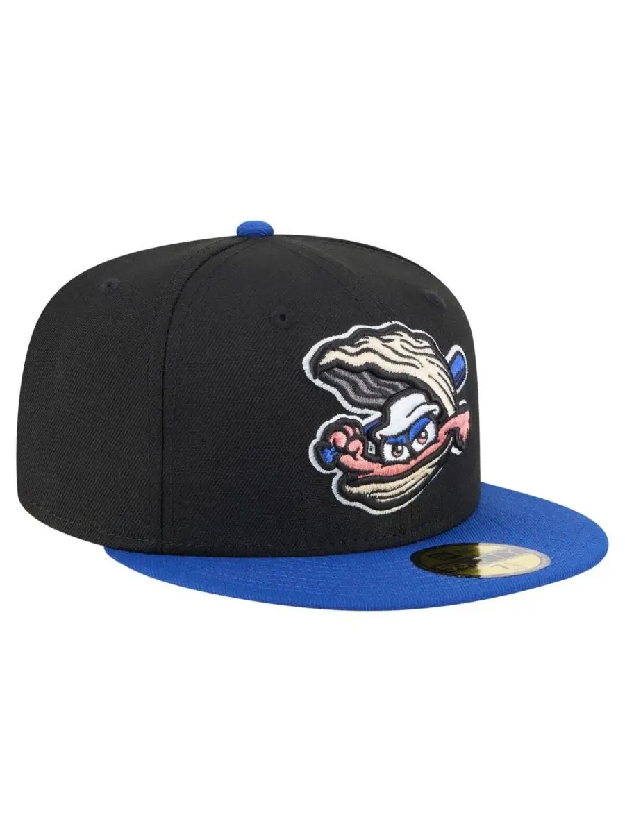New Era Мужская кепка Biloxi Shuckers Authentic Collection 59FIFTY — изображение 3 из 4, черный синий