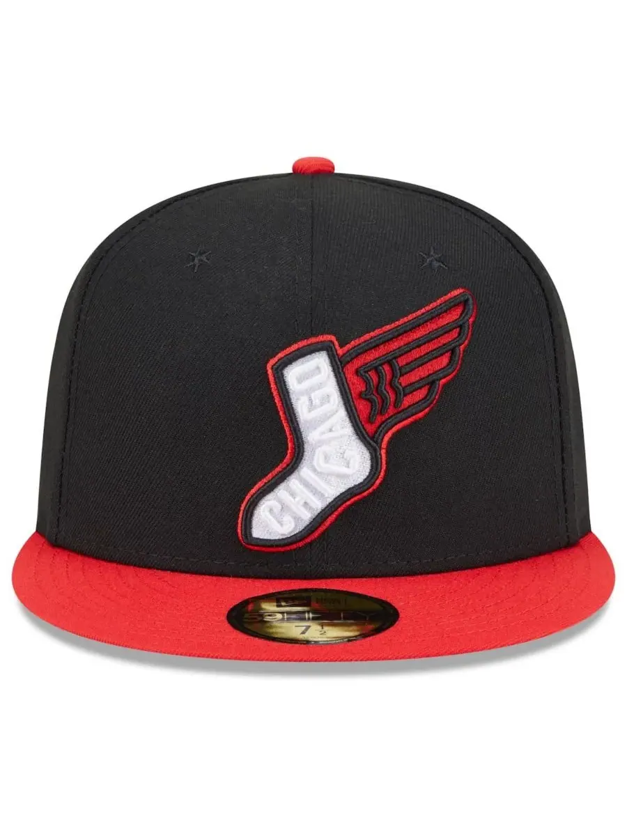 New Era Мужская черно-красная бейсболка Chicago White Sox 2025 City Connect Alternate 59FIFTY — изображение 2 из 4