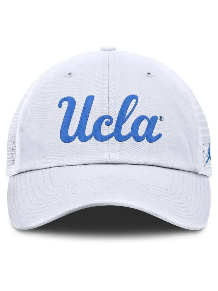 Мужская белая регулируемая кепка-тракер с символикой клуба UCLA Bruins Club Campus Jordan — изображение 2 из 4, белый