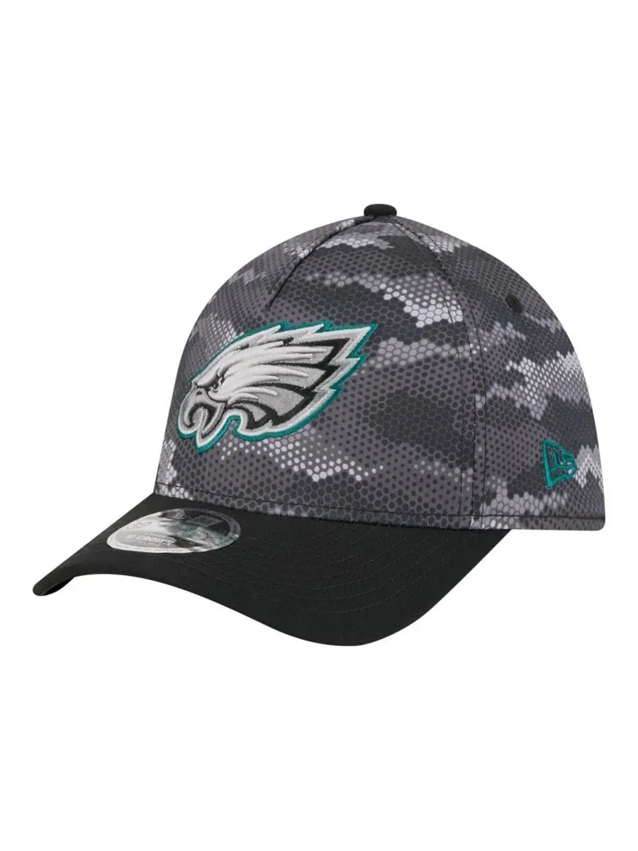 Мужская черная камуфляжная кепка Philadelphia Eagles A-Frame 39THIRTY Flex New Era
