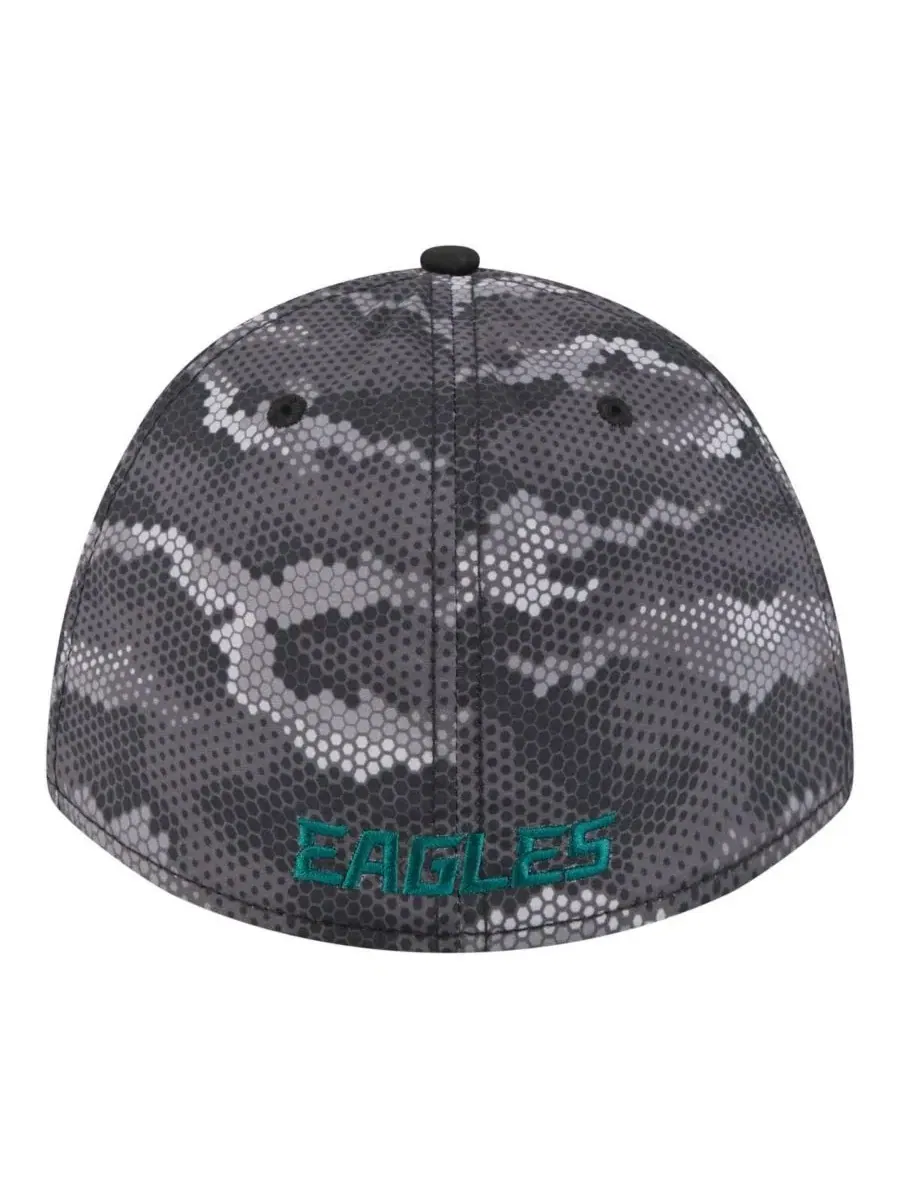 Мужская черная камуфляжная кепка Philadelphia Eagles A-Frame 39THIRTY Flex New Era — изображение 4 из 5, черный