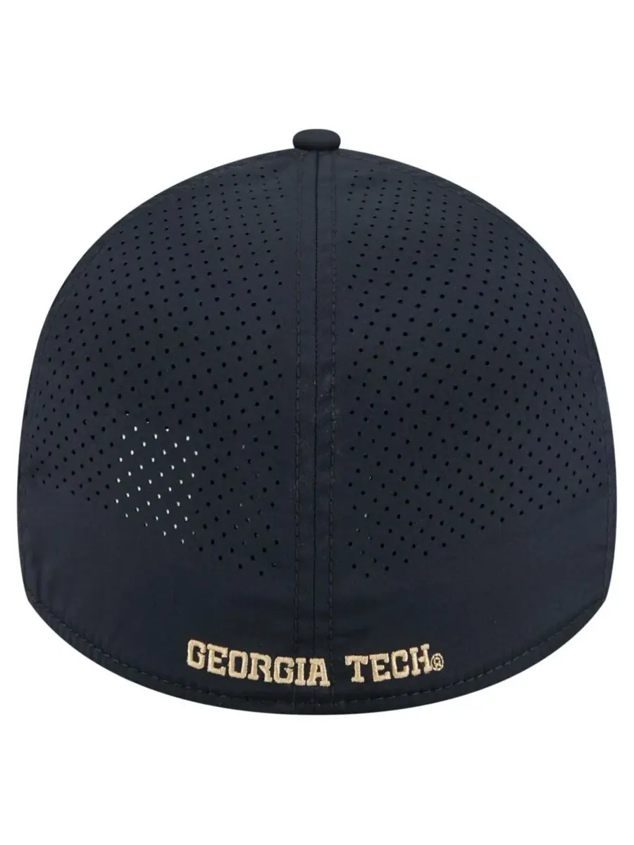 New Era Мужская темно-синяя кепка Georgia Tech Yellow Jackets Rope 39THIRTY Flex Hat — изображение 2 из 5, темно-синий