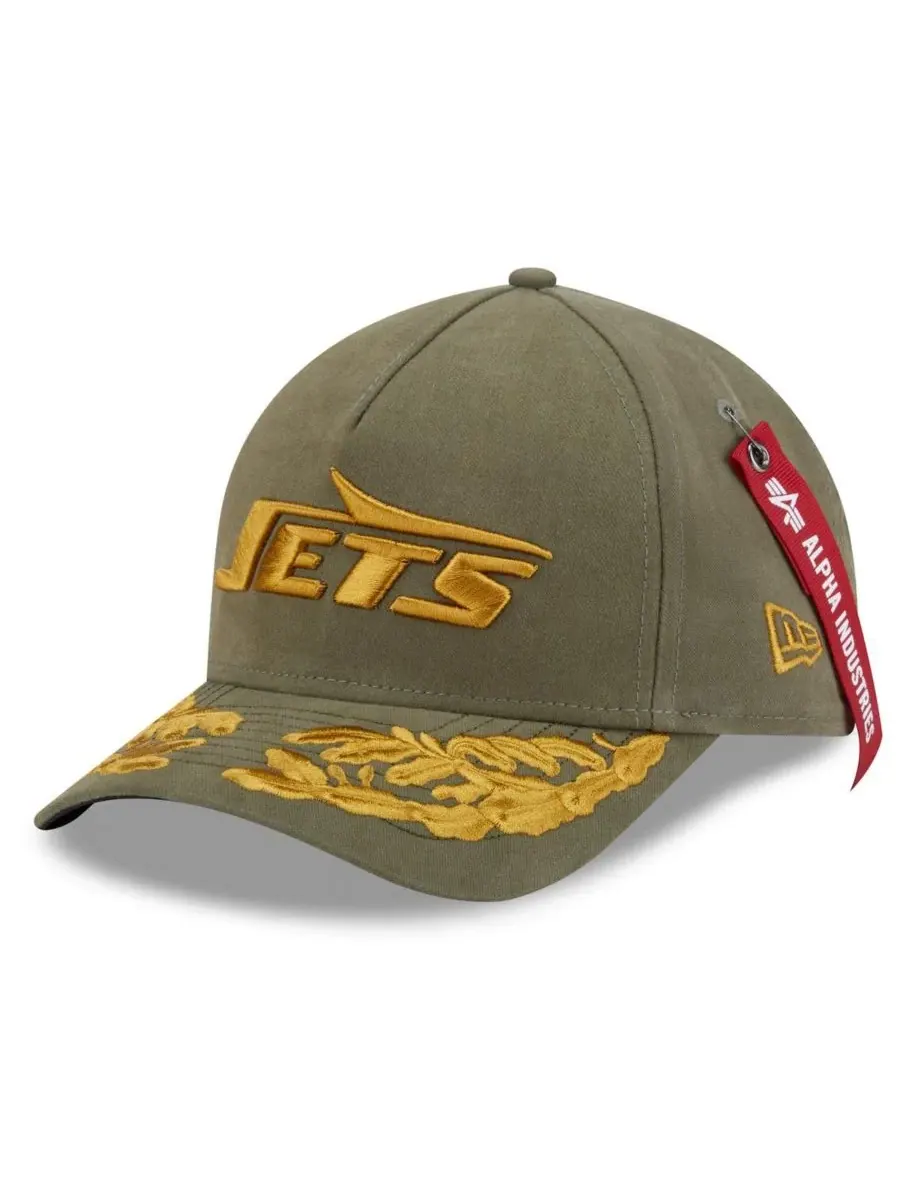New Era Мужская регулируемая кепка Alpha Men's Industries оливкового цвета New York Jets A-Frame