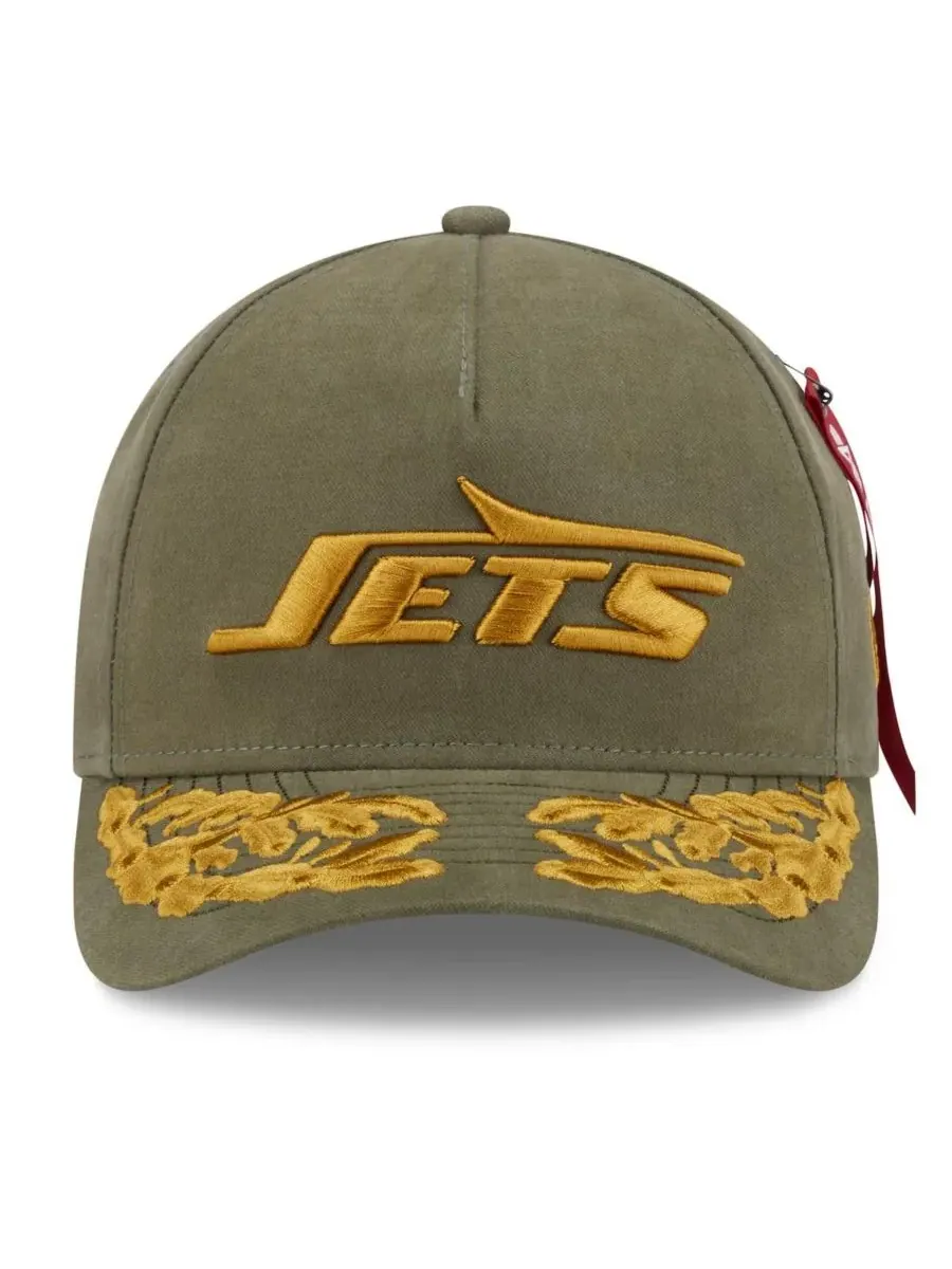 New Era Мужская регулируемая кепка Alpha Men's Industries оливкового цвета New York Jets A-Frame — изображение 4 из 5