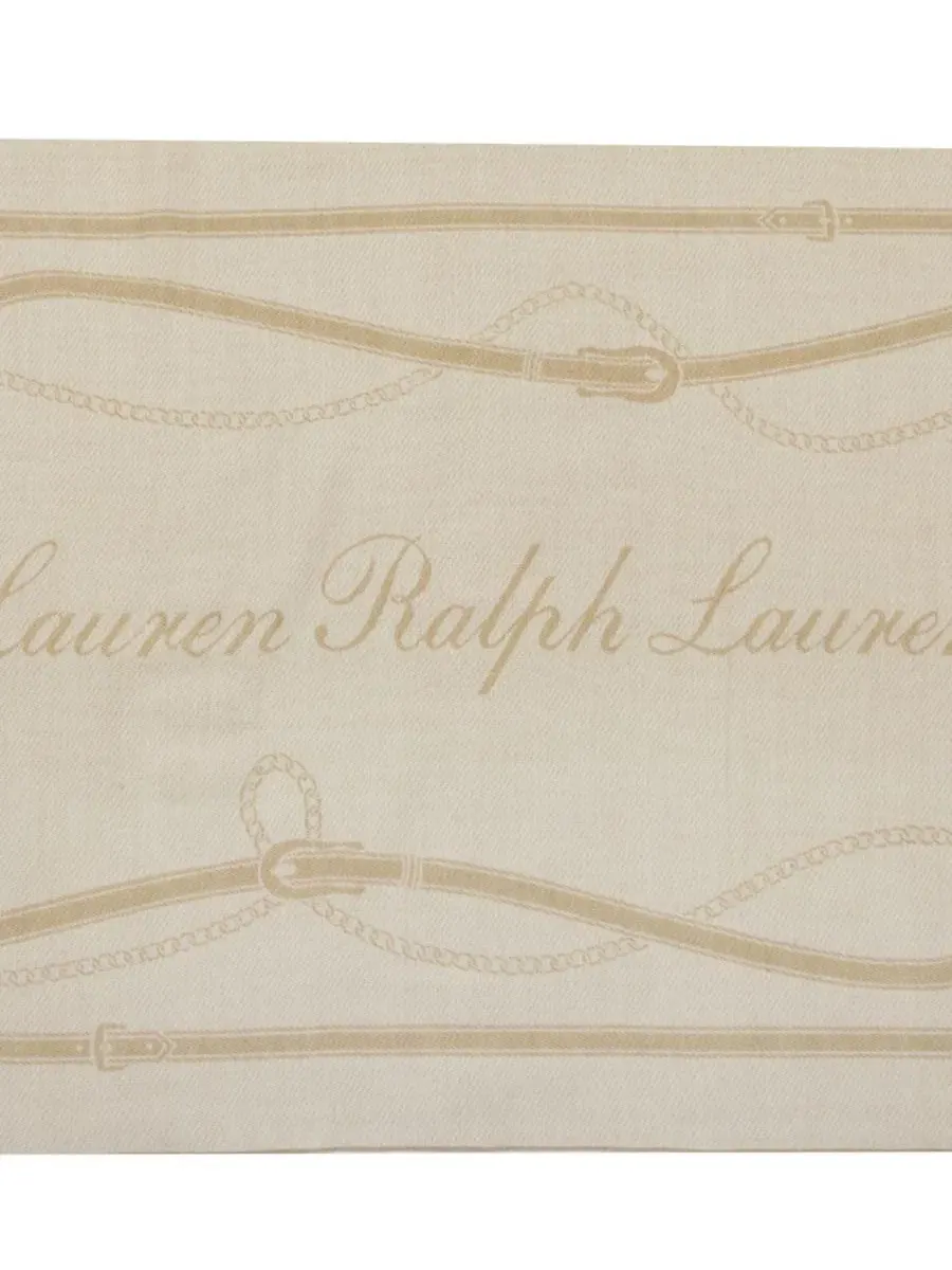 Шерстяная накидка с поясом Lauren Ralph Lauren — изображение 4 из 4, кремовый