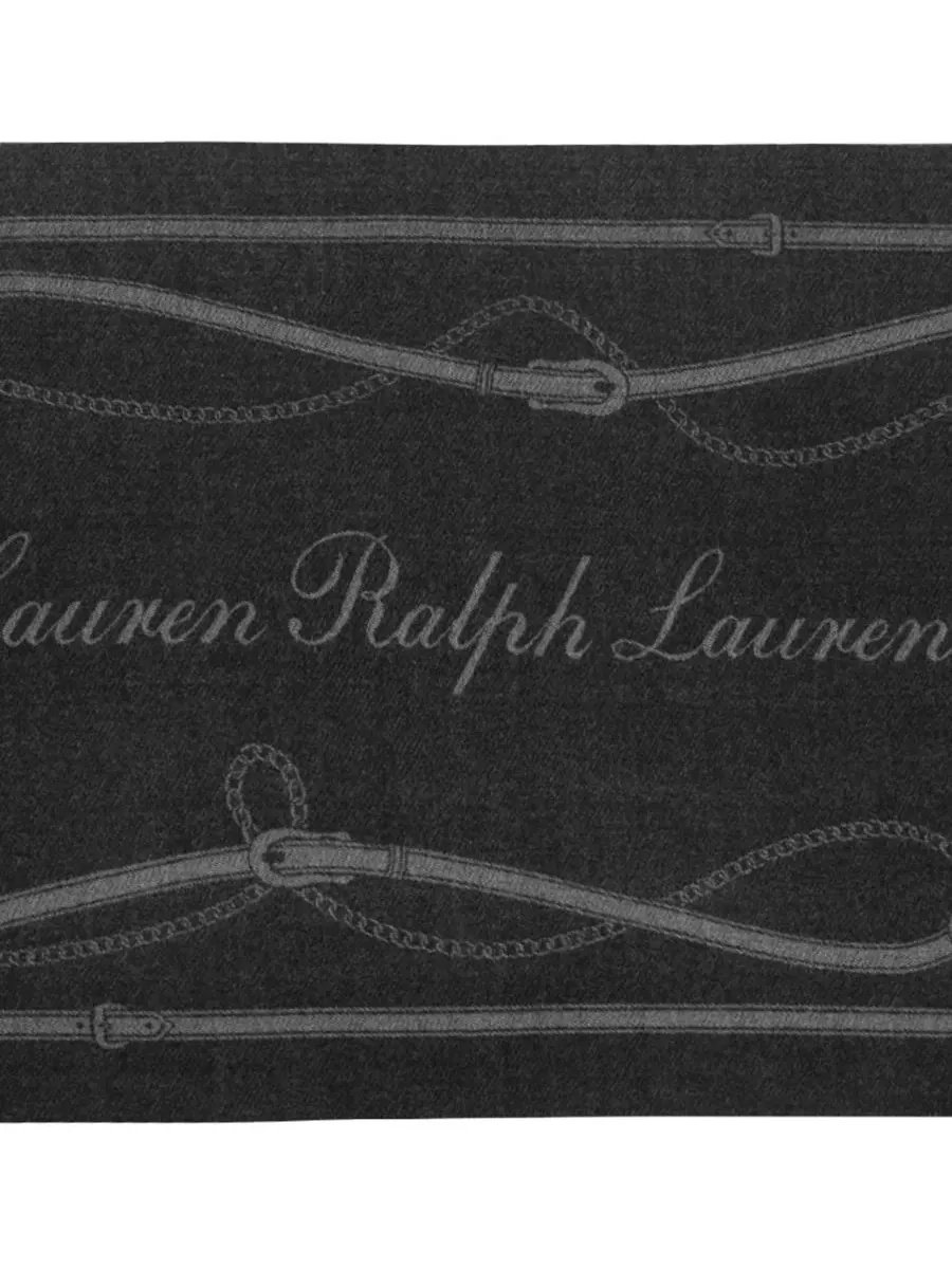 Плед-накидка с поясом Baby Cable Knit Wrap Lauren Ralph Lauren — изображение 4 из 4, черный