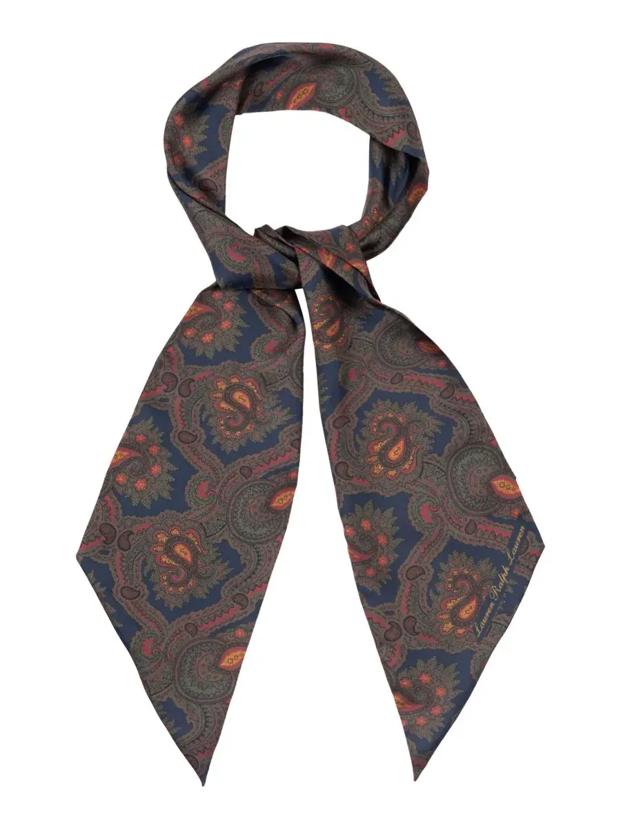 Шелковый шарф Paisley Skinny Scarf Lauren Ralph Lauren