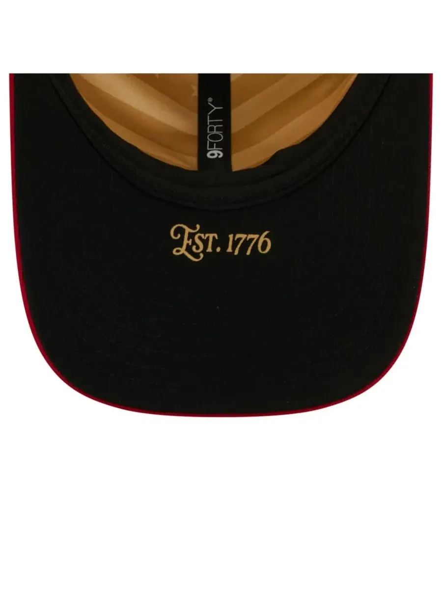 Бейсболка New Era 9FORTY M-Crown Adjustable Hat с вышивкой USA 250 — изображение 5 из 5, кремовый красный