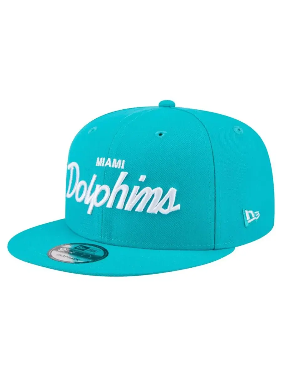 Кепка-снэпбек с высокой тульей, с вышивкой Miami Dolphins New Era