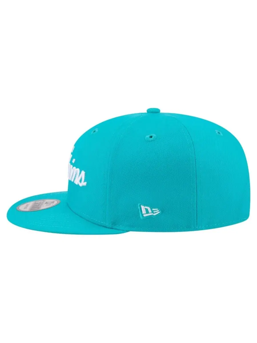 Кепка-снэпбек с высокой тульей, с вышивкой Miami Dolphins New Era — изображение 6 из 7, голубой