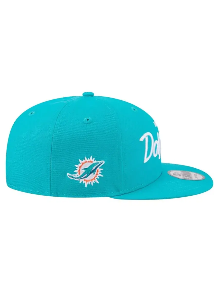 Кепка-снэпбек с высокой тульей, с вышивкой Miami Dolphins New Era — изображение 7 из 7, голубой