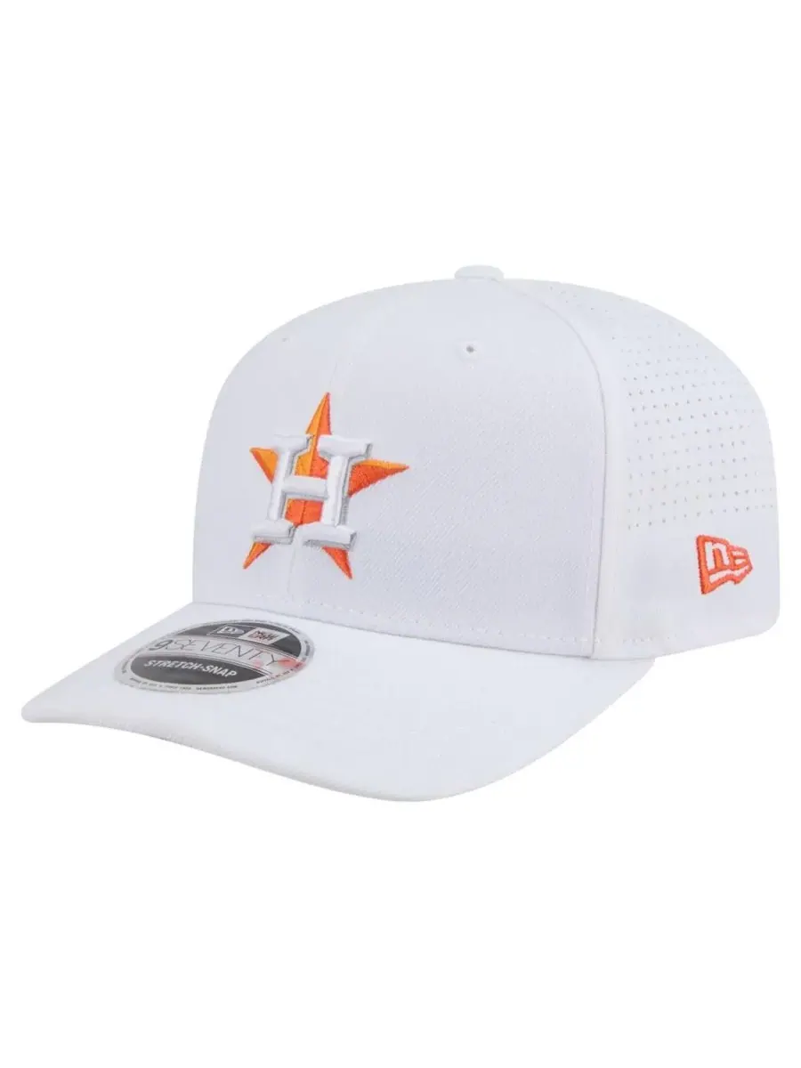 New Era Мужская белая регулируемая кепка Houston Astros COOLERA 9SEVENTY