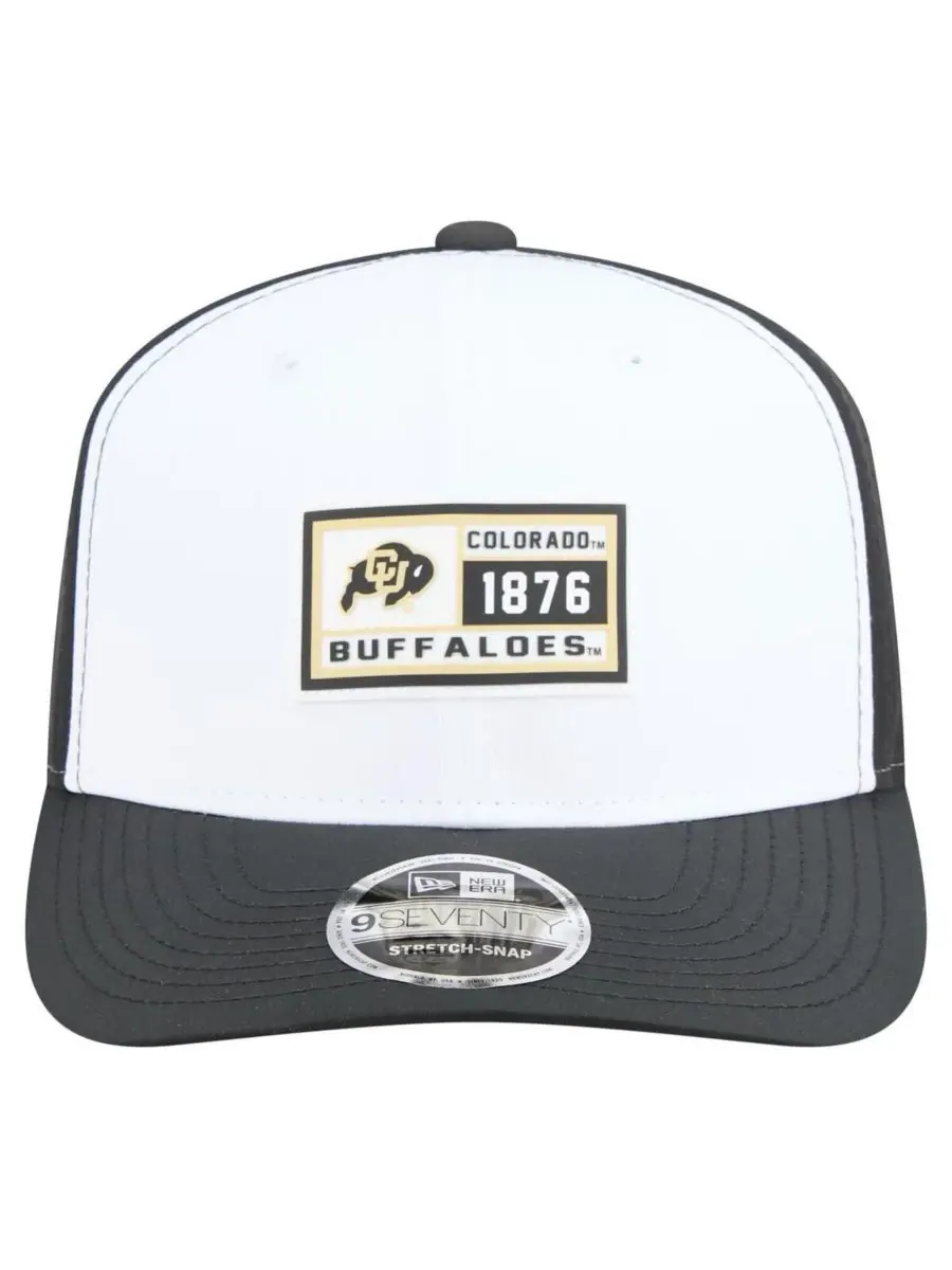 New Era Мужская бело-черная кепка Colorado Buffaloes с перфорированной нашивкой, регулируемая по — изображение 5 из 5