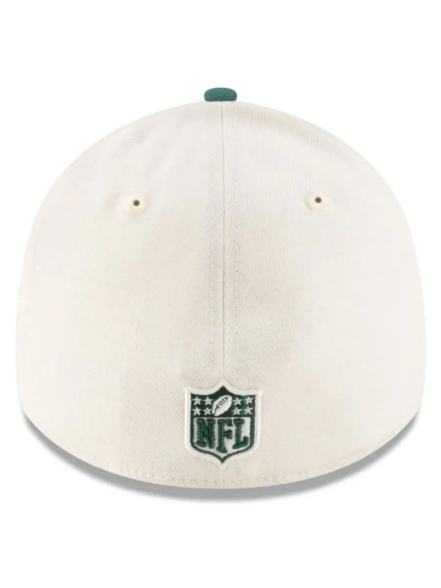 New Era Мужская кепка New York Jets 39THIRTY Flex кремового/зеленого цвета с символикой драфта НФЛ — изображение 3 из 5