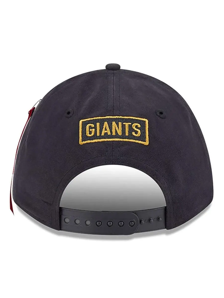 New Era Мужская черная регулируемая кепка Alpha Industries New York Giants A-Frame 9FORTY — изображение 2 из 5, черный