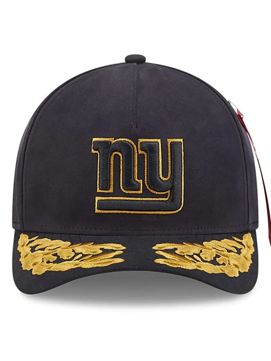 New Era Мужская черная регулируемая кепка Alpha Industries New York Giants A-Frame 9FORTY — изображение 5 из 5, черный