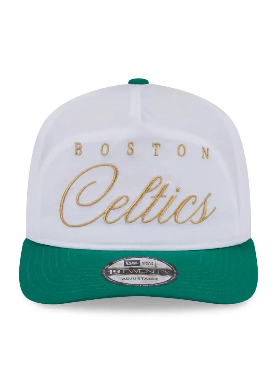New Era Мужская кепка Boston Celtics 2025 NBA Draft On-Stage из нейлона, размер 19TWENTY — изображение 2 из 4, белый зеленый