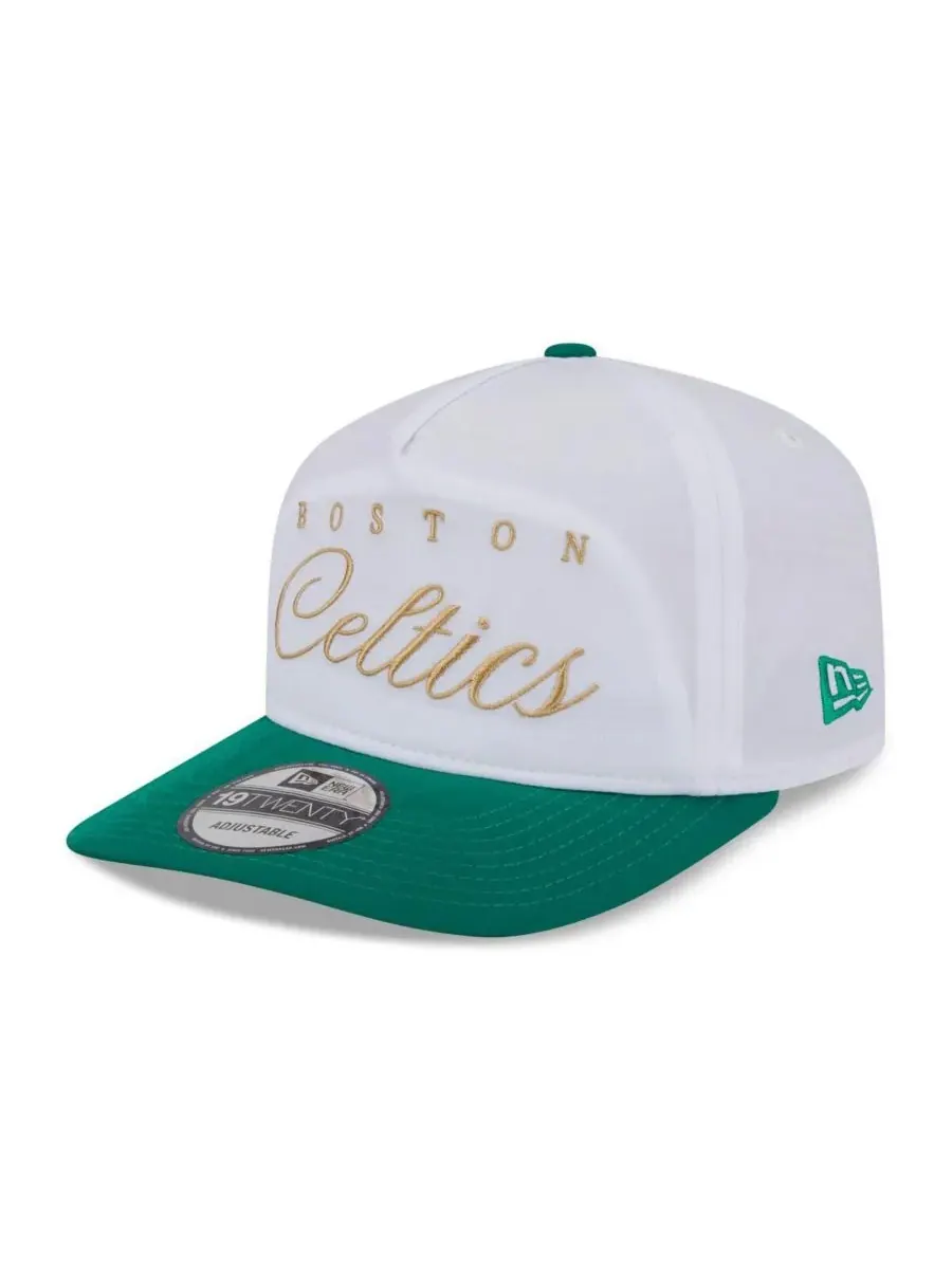 New Era Мужская кепка Boston Celtics 2025 NBA Draft On-Stage из нейлона, размер 19TWENTY — изображение 3 из 4, белый зеленый