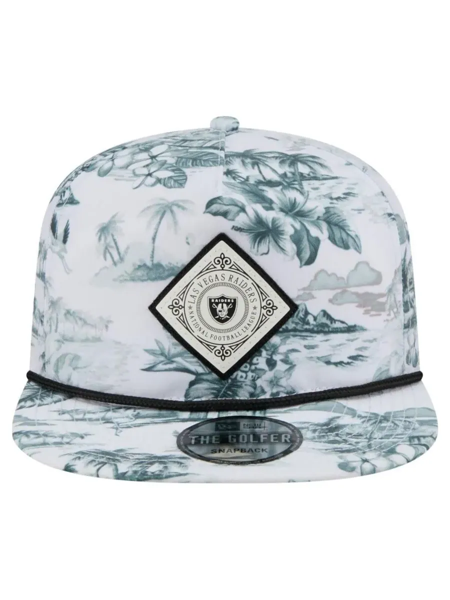 New Era Мужская белая бейсболка Las Vegas Raiders Adventure Golfer Snapback — изображение 2 из 4, белый